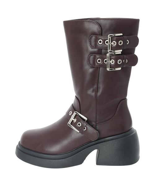 Te chichi TERRASSE（テチチテラス）の「バイカーブーツ《2025autumn catalog item》（その他シューズ・レディース・ブラウン/ブラック・24.5cm/23.5cm）」の7枚目の写真