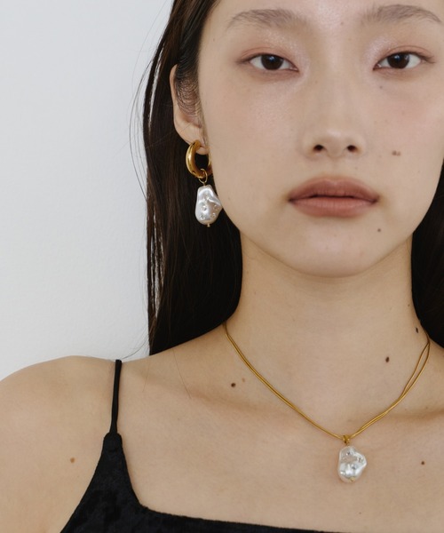 e.mピアス　zozotown限定　maru バロックパール e.m. ピアス 「ZOZOTOWN限定」Gold maru バロックパールピアス
