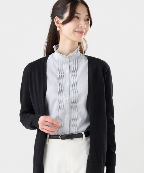 TOKYO SHIRTS（トウキョウシャツ）の「ラメトッパーカーディガン（カーディガン/ボレロ・レディース・ブラック/ネイビー・M/L）」の2枚目の写真