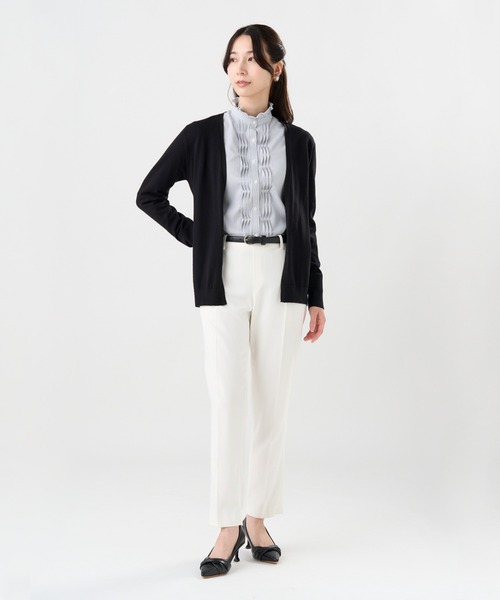 TOKYO SHIRTS（トウキョウシャツ）の「ラメトッパーカーディガン（カーディガン/ボレロ・レディース・ブラック/ネイビー・M/L）」の3枚目の写真