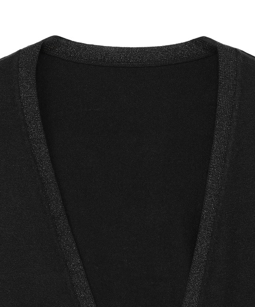 TOKYO SHIRTS（トウキョウシャツ）の「ラメトッパーカーディガン（カーディガン/ボレロ・レディース・ブラック/ネイビー・M/L）」の6枚目の写真