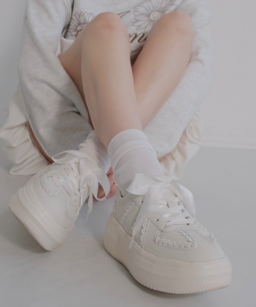 JUMELLE（ジュメロ）の「JMプラットフォームスニーカー（スニーカー・レディース・アイボリー・23.0cm/23.5cm/24.0cm/24.5cm）」の22枚目の写真