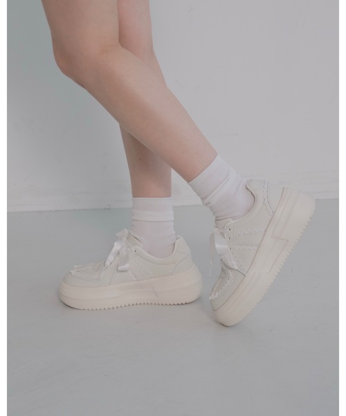 JUMELLE（ジュメロ）の「JMプラットフォームスニーカー（スニーカー・レディース・アイボリー・23.0cm/23.5cm/24.0cm/24.5cm）」の11枚目の写真