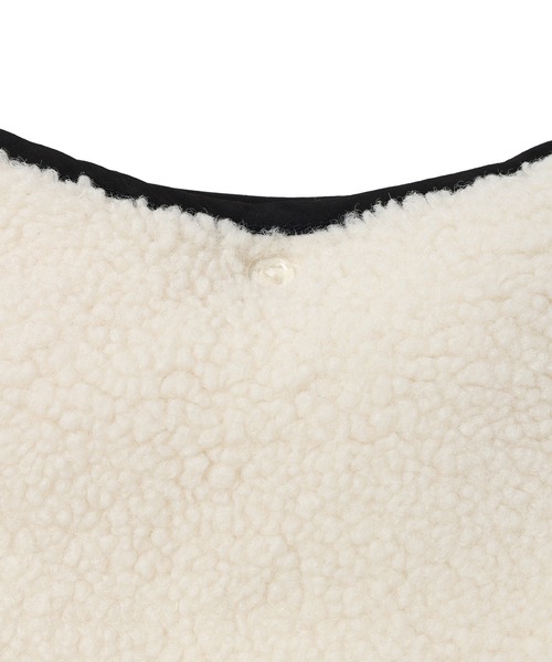 Amourire girl（アムリールガール）の「ボア×キルティング リバーシブル中綿ジャケット（ブルゾン・キッズ・ブラック/オフホワイト・130cm/140cm/150cm/160cm）」の20枚目の写真