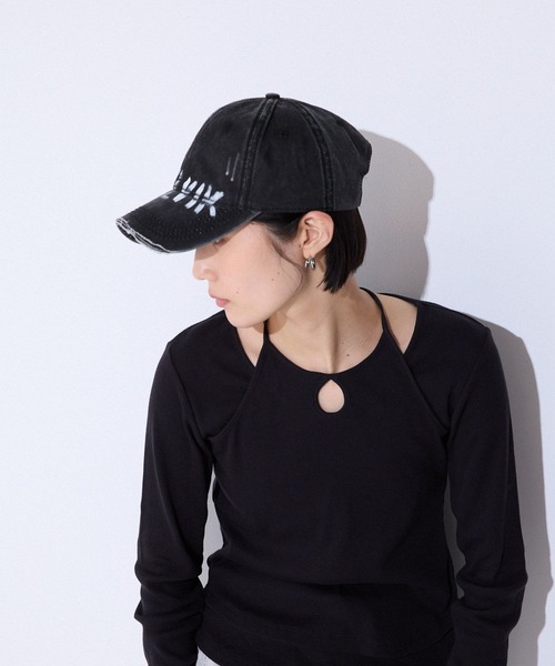 JEANASIS（ジーナシス）の「ペイントロゴCAP/593730（キャップ・レディース・カーキ/ブラック/レオパード・FREE）」の4枚目の写真