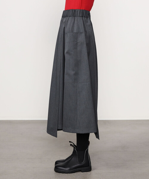 nicholson&nicholson（ニコルソンアンドニコルソン）の「nicholson & nicholson |〈別注〉ラップスカート WOMEN（スカート・レディース・グレー/ブラック/カーキ・38）」の4枚目の写真