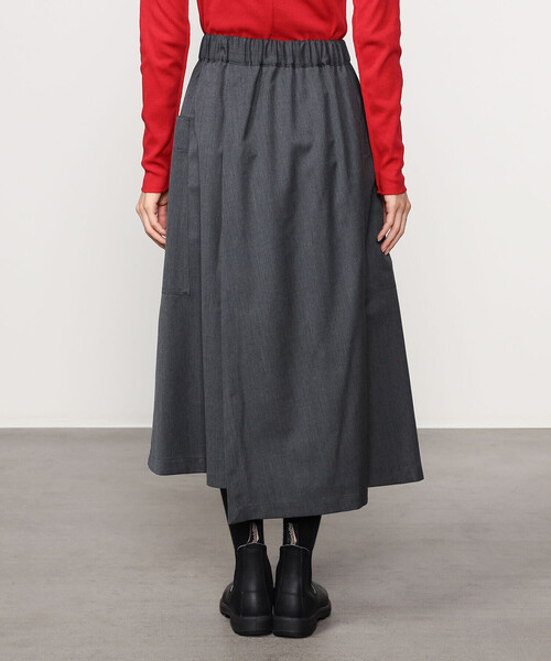 nicholson&nicholson（ニコルソンアンドニコルソン）の「nicholson & nicholson |〈別注〉ラップスカート WOMEN（スカート・レディース・グレー/ブラック/カーキ・38）」の5枚目の写真