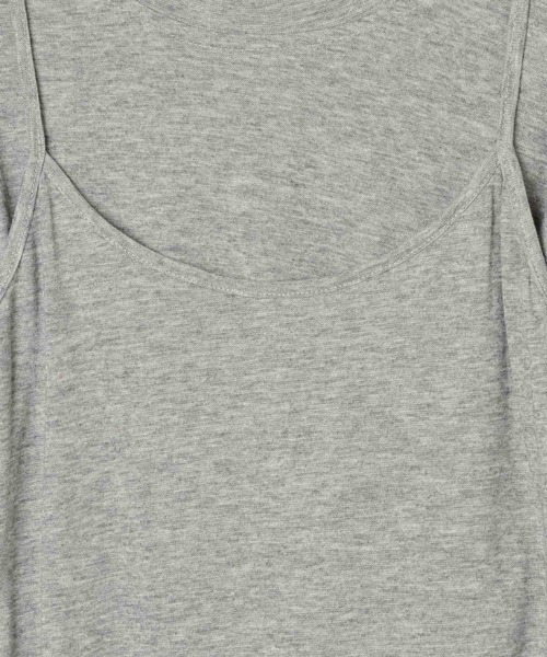 3.3 Field Trip (3.3フィールドトリップ)の「3.3 Field Trip/キャミレイヤードトップス(Tシャツ/カットソー・レディース・グレー/ブラック・FREE)」の14枚目の写真