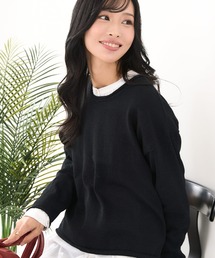 【C-FORT POINT/フォートポイント】ウォッシャブル ニット プルオーバー