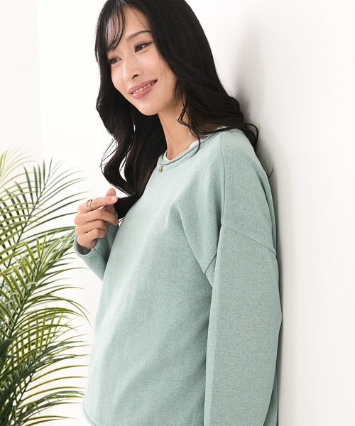 fort point(フォーポイント)の「【C-FORT POINT/フォートポイント】ウォッシャブル ニット プルオーバー(ニット/セーター・レディース・アイボリー/グリーン/ブルー/イエロー/ブラック・ONE SIZE)」の17枚目の写真