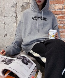 VIBGYOR | ロゴプリントオーバーサイズパーカー/韓国 ストリート(CZ)(パーカー)