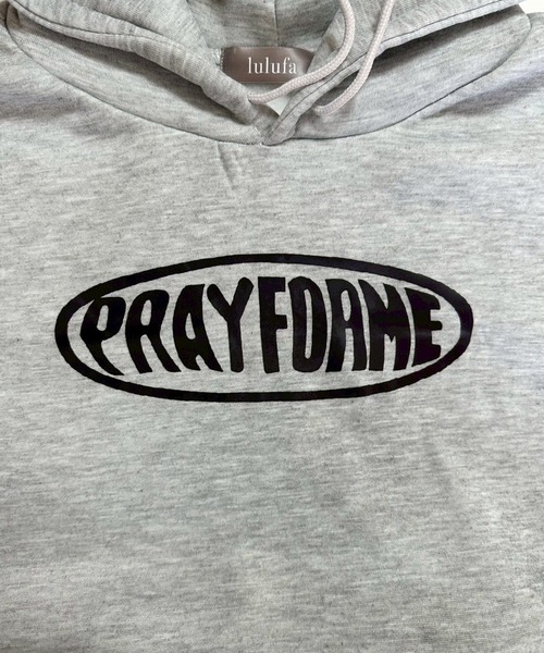 VIBGYOR（ヴィブジョー）の「ロゴプリントオーバーサイズパーカー/韓国 ストリート(CZ)（パーカー・レディース・ブラック/グレー・MEDIUM/LARGE）」の9枚目の写真