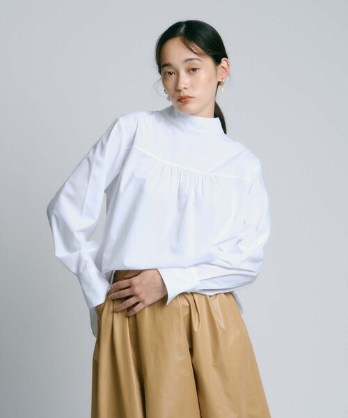 BIANCA（ビアンカ）の「【BAILA12月号掲載】【前後2WAYで着回し抜群】ボウタイブラウス（シャツ/ブラウス・レディース・オフホワイト/グリーン系その他・38/36）」の14枚目の写真