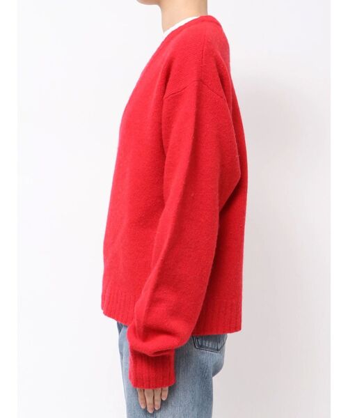 Ungrid（アングリッド）の「ラムウールVネックニット（ニット/セーター・レディース・ライトグレー/レッド/キャメル/アイボリー・FREE）」の15枚目の写真