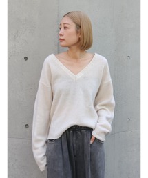 Ungrid | ラムウールVネックニット(ニット/セーター)