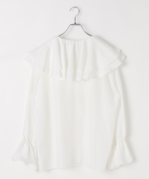 LEPSIM（レプシィム）の「フリルカラーブラウス　582431（シャツ/ブラウス・レディース・オフホワイト/ブラック・FREE）」の20枚目の写真