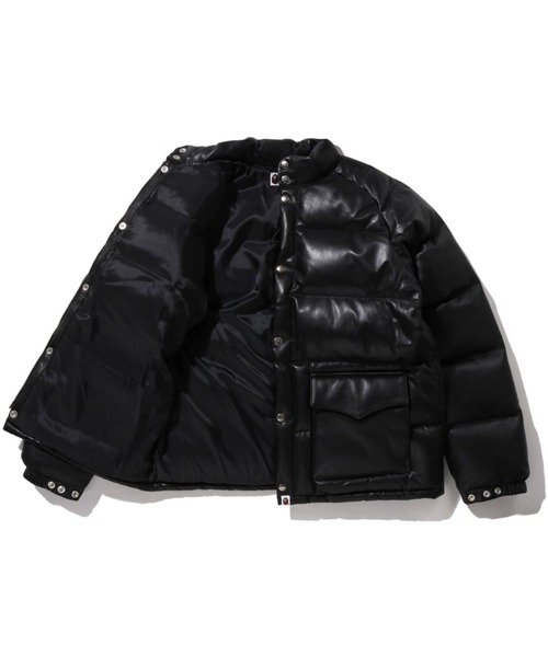 A BATHING APE(アベイシングエイプ)の「LEATHER CLASSIC DOWN JACKET(ダウンジャケット/コート・メンズ・ブラウン/ブラック/パープル・XX-LARGE/X-LARGE/SMALL/LARGE/MEDIUM)」の7枚目の写真