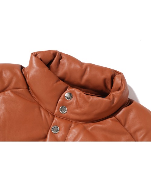 A BATHING APE(アベイシングエイプ)の「LEATHER CLASSIC DOWN JACKET(ダウンジャケット/コート・メンズ・ブラウン/ブラック/パープル・XX-LARGE/X-LARGE/SMALL/LARGE/MEDIUM)」の11枚目の写真
