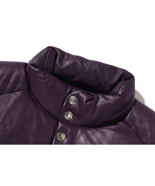 A BATHING APE(アベイシングエイプ)の「LEATHER CLASSIC DOWN JACKET(ダウンジャケット/コート・メンズ・ブラウン/ブラック/パープル・XX-LARGE/X-LARGE/SMALL/LARGE/MEDIUM)」の12枚目の写真