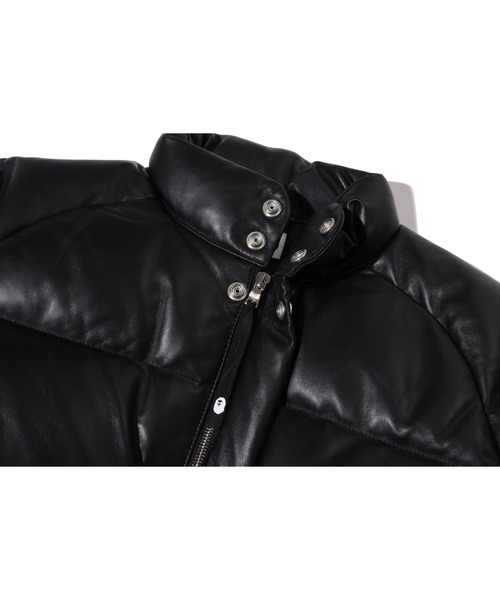 A BATHING APE(アベイシングエイプ)の「LEATHER CLASSIC DOWN JACKET(ダウンジャケット/コート・メンズ・ブラウン/ブラック/パープル・XX-LARGE/X-LARGE/SMALL/LARGE/MEDIUM)」の13枚目の写真