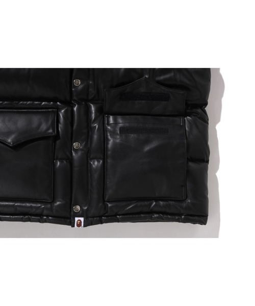 A BATHING APE(アベイシングエイプ)の「LEATHER CLASSIC DOWN JACKET(ダウンジャケット/コート・メンズ・ブラウン/ブラック/パープル・XX-LARGE/X-LARGE/SMALL/LARGE/MEDIUM)」の16枚目の写真
