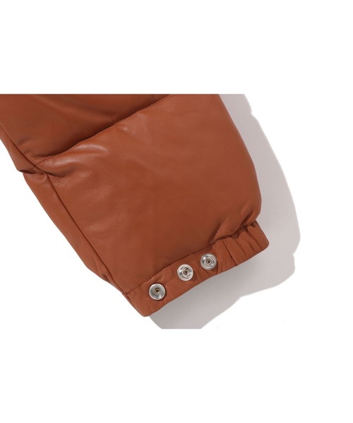 A BATHING APE(アベイシングエイプ)の「LEATHER CLASSIC DOWN JACKET(ダウンジャケット/コート・メンズ・ブラウン/ブラック/パープル・XX-LARGE/X-LARGE/SMALL/LARGE/MEDIUM)」の20枚目の写真