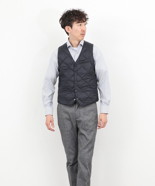 TAION(タイオン)の「《ビジカジ対応》【TAION/タイオン】SINGLE SNAP BUTTON DOWN GILET 25AW(ダウンベスト・メンズ・チャコールグレー/ブラック/ダークネイビー・XL/XXL/M/L)」の5枚目の写真
