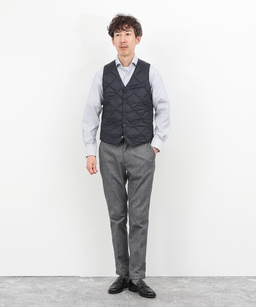 TAION(タイオン)の「《ビジカジ対応》【TAION/タイオン】SINGLE SNAP BUTTON DOWN GILET 25AW(ダウンベスト・メンズ・チャコールグレー/ブラック/ダークネイビー・XL/XXL/M/L)」の6枚目の写真