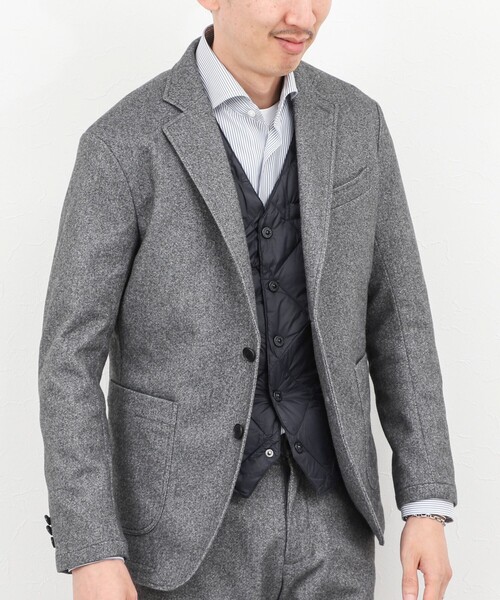 TAION(タイオン)の「《ビジカジ対応》【TAION/タイオン】SINGLE SNAP BUTTON DOWN GILET 25AW(ダウンベスト・メンズ・チャコールグレー/ブラック/ダークネイビー・XL/XXL/M/L)」の7枚目の写真