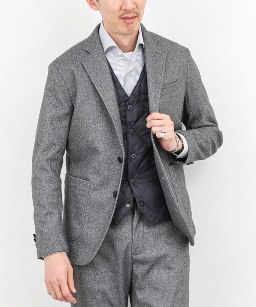 TAION(タイオン)の「《ビジカジ対応》【TAION/タイオン】SINGLE SNAP BUTTON DOWN GILET 25AW(ダウンベスト・メンズ・チャコールグレー/ブラック/ダークネイビー・XL/XXL/M/L)」の8枚目の写真