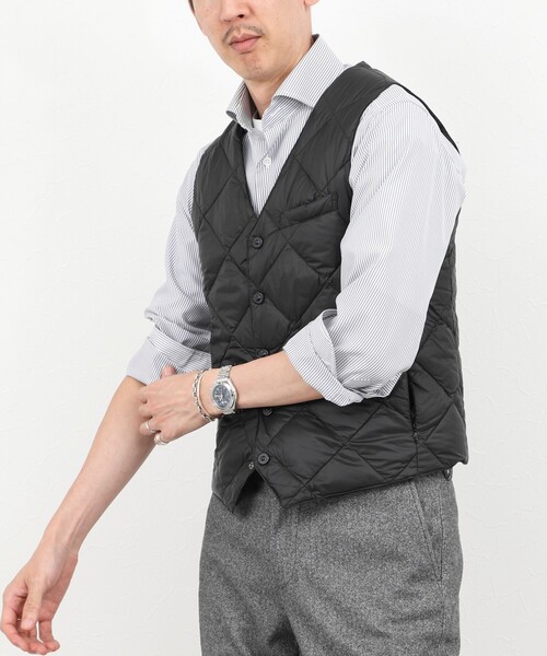 TAION(タイオン)の「《ビジカジ対応》【TAION/タイオン】SINGLE SNAP BUTTON DOWN GILET 25AW(ダウンベスト・メンズ・チャコールグレー/ブラック/ダークネイビー・XL/XXL/M/L)」の14枚目の写真