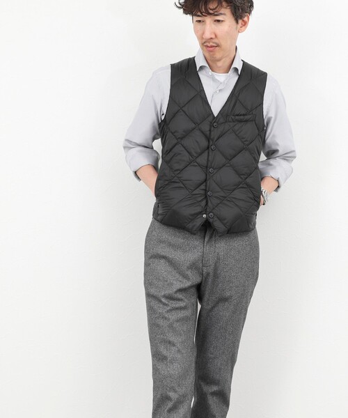 TAION(タイオン)の「《ビジカジ対応》【TAION/タイオン】SINGLE SNAP BUTTON DOWN GILET 25AW(ダウンベスト・メンズ・チャコールグレー/ブラック/ダークネイビー・XL/XXL/M/L)」の16枚目の写真