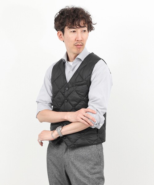 TAION(タイオン)の「《ビジカジ対応》【TAION/タイオン】SINGLE SNAP BUTTON DOWN GILET 25AW(ダウンベスト・メンズ・チャコールグレー/ブラック/ダークネイビー・XL/XXL/M/L)」の17枚目の写真