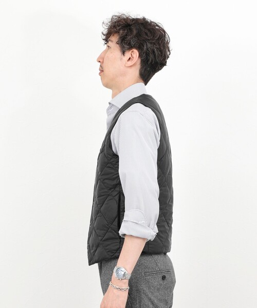 TAION(タイオン)の「《ビジカジ対応》【TAION/タイオン】SINGLE SNAP BUTTON DOWN GILET 25AW(ダウンベスト・メンズ・チャコールグレー/ブラック/ダークネイビー・XL/XXL/M/L)」の18枚目の写真