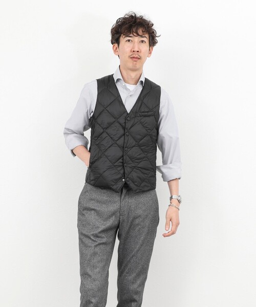 TAION(タイオン)の「《ビジカジ対応》【TAION/タイオン】SINGLE SNAP BUTTON DOWN GILET 25AW(ダウンベスト・メンズ・チャコールグレー/ブラック/ダークネイビー・XL/XXL/M/L)」の20枚目の写真