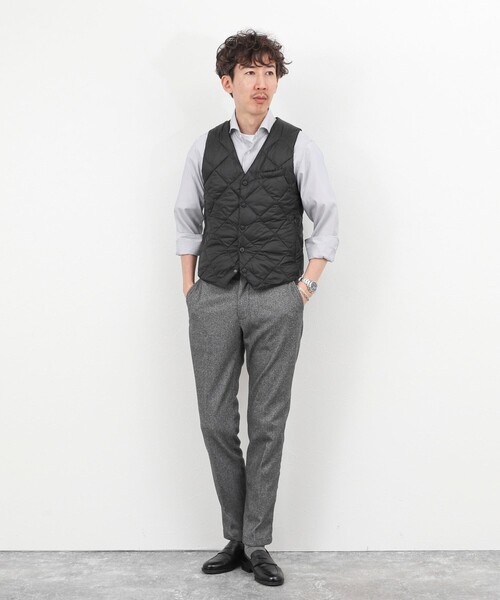 TAION(タイオン)の「《ビジカジ対応》【TAION/タイオン】SINGLE SNAP BUTTON DOWN GILET 25AW(ダウンベスト・メンズ・チャコールグレー/ブラック/ダークネイビー・XL/XXL/M/L)」の21枚目の写真