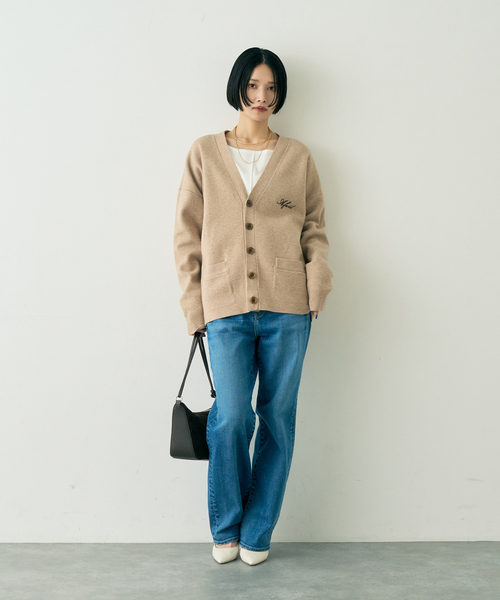 St.Johns 3rd club(セントジョンズサードクラブ)の「【ST.JOHNS 3RD CLUB/セントジョンズサードクラブ】ロゴカーディガン(カーディガン/ボレロ・レディース・ベージュ/ダークブラウン・フリー)」の22枚目の写真