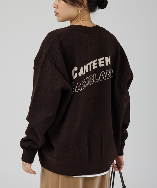 St.Johns 3rd club(セントジョンズサードクラブ)の「【ST.JOHNS 3RD CLUB/セントジョンズサードクラブ】ロゴカーディガン(カーディガン/ボレロ・レディース・ベージュ/ダークブラウン・フリー)」の1枚目の写真