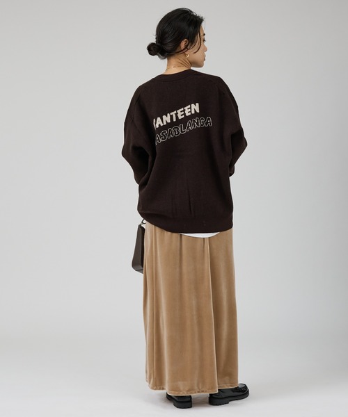 St.Johns 3rd club(セントジョンズサードクラブ)の「【ST.JOHNS 3RD CLUB/セントジョンズサードクラブ】ロゴカーディガン(カーディガン/ボレロ・レディース・ベージュ/ダークブラウン・フリー)」の8枚目の写真