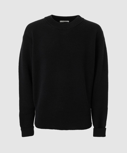 LEMAIRE(ルメール)の「BOXY ROUND NECK SWEATER(ニット/セーター・メンズ・ブラック・M/S)」の1枚目の写真