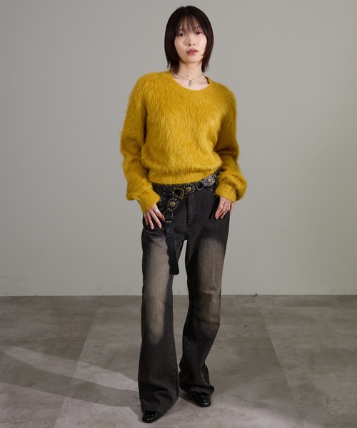 apres jour mignon(アプレジュールミニョン)の「アルパカコンシャギーニット(ニット/セーター・レディース・ブルー/オフホワイト/イエロー/レッド/ブラウン系その他・X-LARGE/フリー)」の17枚目の写真