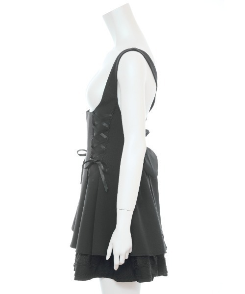 Secret Honey(シークレットハニー)の「サイドレースアップジャンドレ(スカート・レディース・ブラック/ワインレッド・MEDIUM)」の11枚目の写真