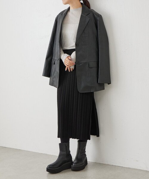 BEARDSLEY（ビアズリー）の「《LEVAR》レザージャケット（テーラードジャケット・レディース・ブラック・FREE）」の3枚目の写真