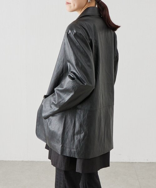 BEARDSLEY 黒 レザージャケット セール】《LEVAR》レザージャケット（テーラードジャケット