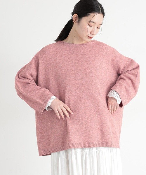 studio CLIP（スタディオクリップ）の「《natural by clip/マシンウォッシャブル》7ゲージニット×バテンプルオーバー（その他トップス・レディース・ブラウン/グレー/チャコール/レッド/グレイッシュベージュ・FREE）」の5枚目の写真