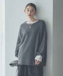 studio CLIP | 《natural by clip/マシンウォッシャブル》7ゲージニット×バテンプルオーバー(その他トップス)