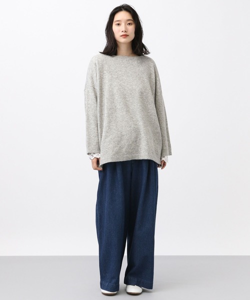 studio CLIP（スタディオクリップ）の「《natural by clip/マシンウォッシャブル》7ゲージニット×バテンプルオーバー（その他トップス・レディース・ブラウン/グレー/チャコール/レッド/グレイッシュベージュ・FREE）」の13枚目の写真