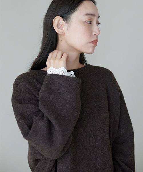 studio CLIP（スタディオクリップ）の「《natural by clip/マシンウォッシャブル》7ゲージニット×バテンプルオーバー（その他トップス・レディース・ブラウン/グレー/チャコール/レッド/グレイッシュベージュ・FREE）」の15枚目の写真