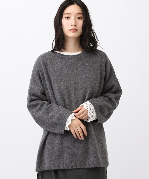 studio CLIP（スタディオクリップ）の「《natural by clip/マシンウォッシャブル》7ゲージニット×バテンプルオーバー（その他トップス・レディース・ブラウン/グレー/チャコール/レッド/グレイッシュベージュ・FREE）」の11枚目の写真