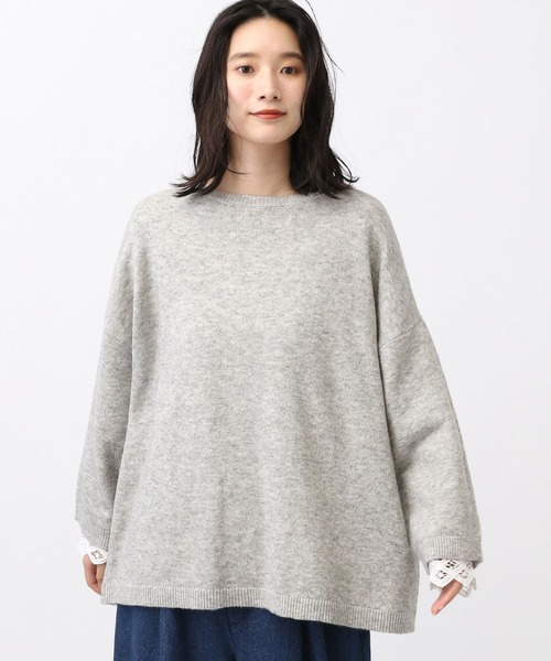 studio CLIP（スタディオクリップ）の「《natural by clip/マシンウォッシャブル》7ゲージニット×バテンプルオーバー（その他トップス・レディース・ブラウン/グレー/チャコール/レッド/グレイッシュベージュ・FREE）」の12枚目の写真